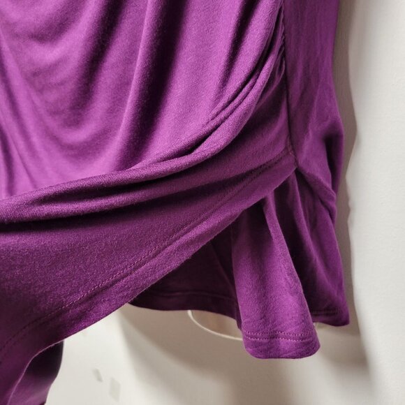 Womens Purple Sleeveless Cotton Top, Sleeveless Blouse Cowl Neck Top Size L- NEW - Picture 5 of 5